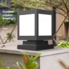 LED LUZES DE GARDELO SOLAR COLUNA Lâmpada de pilar alimentada por faróis Luz de parede à prova d'água para villa Courtyard Paisaging Garden Decor