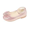 Baskets Automne Filles Chaussures En Cuir Enfants Bébé Princesse Bowknot Perle Diamant Unique Enfants Danse 220920