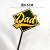 Świąteczne zapasy Szczęśliwego Dnia Ojca Acryl Cake Topper Gold Dad Tat