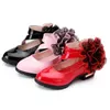 Sneakers Kids Shoes Girls High Heel Princess Flower Fashion Children Leather Party Dress Wedding Dance 220920