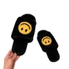 Terlik Moda terlik açık ayak parmağı mutlu yüzler için kapalı yatak odası kızlar kış sonbahar bahar 220921
