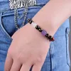 Buddha Sechs Worte 7 Chakra Armband Mode Männer Natürlichen Obsidian Fengshui Hand Kette Reichtum Und Glück Armreifen Frauen Schmuck