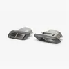 1pair koolstofvezel zwarte uitlaatpunten uitlaatdemper voor Benz W176 W205 W212 GLE/C-KLASSE C180 C200 C260 C63 AMG QUAD-uitlaatuitlaat