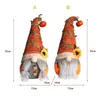 Décorations de fête Halloween Thanksgiving Falst Festival Festival Decor Gnomes with Pumpkin Plux Elf Nwarf Doll Home Desktop Ornements RRE14344