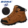 Dress Shoes BONA Designers Cow Split Warm Boots Men Fashion High Top Sneakers Male Winter Botas Hombre Snow Comfortable 220921 GAI GAI GAI