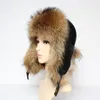 Berets Lady Luxury Real Fur Hat Winter Warm Soft Quality Raccoon Genuine Sheepskin Natural Caps