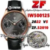 ZF V5 ZF500125 A52010 Automatyczna męska zegarek szary zasilacz Wybór Rose Rose Gold Liczba Rose Gold Case Black Leather Pasek 2022 Super Edition Eternity Watches
