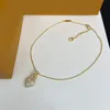 Collar de oro de diseñador para mujeres Diseñadores de lujo Letras de perlas Collares colgantes Joyería de moda