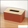Tissueboxen servetten eenvoudige stijlvolle doos houten toiletpapier houten servet houder behuizing huis auto woonkamer dispenser bdebag dhfez