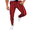 Pantalons pour hommes décontracté musculation sport hommes pantalons à rayures flexibles poche taille longue mousse à mémoire de forme pour hommes tout-petit petit garçon