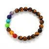 MISE À JOUR Gemstone Perles Rondes Pierre Naturelle Stretch Yoga Chakra Reiki Bracelets Améthyste Turquoise Bracelet Bijoux de mode pour les femmes