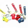 PVC Straps Football Keychains Jerseys Teams Doll Key Ring Bag Pandent Ornaments