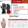 Fünf-Finger-Handschuhe ROCKBROS 40 Grad Winter-Fahrradhandschuhe, thermisch, wasserdicht, winddicht, MTB-Fahrradhandschuhe zum Skifahren, Wandern, Schneemobil, Motorrad, 220921