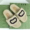 Fashion women wool sandals selling Slippers Woman Slipper Shoes Autumn Winter slides Sandal Size 35-41 By shoe008 01249g