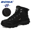 Chaussures de sécurité BONA Designers Cuir Randonnée Hommes Hiver En Plein Air Hommes Sport Trekking Montagne Athlétique Homme 220921