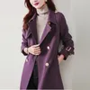 Women's Trench Coats Women Long Trench Coat Spring Autumn Ladies Double Breasted Windbreaker Casual Slim Office Coat Female Simple Classice Outwear 220921