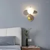 Lampes murales modernes Macaron LED feuilles nordique fleur branche appliques pour la maison salle de bain chambre chevet intérieur décor éclairage