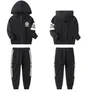 Garçons ensemble de vêtements décontracté à capuche veste à manches longues hauts pantalon vêtements Sport costume enfants tenues survêtement 2 pièces