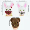 Máscaras de festa 1pc Rabbit Bear cosplay Halloween Scary Head Chead Costume Casétear Props Horror de Masquerade 220920