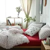 Juegos de ropa de cama SongKAum, textil para el hogar, fiesta, algodón lavado, funda de algodón puro, sábana, funda de almohada, conjunto para niño y niña adolescente