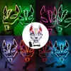 Masques de fête Halloween LED Purge Choice Mascara Costume Light To Mixed Color Masque Glow In Dark Horror Glowing er 220920