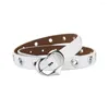 Belts Casual Fashionable Children Adjustable Waist Belt Faux Leather Heart Buckle Waistband