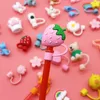 Chapeau de pailles en silicone dessin animé anti-poussière mignon réutilisable paille à boire Topper écologique