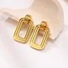 dangle earrings cool drop for women pvd gold colorステンレス鋼幾何学イヤリングシックな女性耳クリップギフトジュエリー