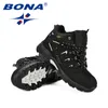 Sapatos de segurança Bonics Style Men Homking Action Leather Athletic Lace Up ao ar livre tênis de corrida 220921