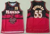 Maillot de basket-ball personnalisé rétro Spud Webb Vintage 4 pistolet Pete Maravich 44 Dikembe Mutombo 55 broderie et couture logo équipe rouge blanc bleu couleur