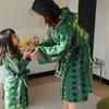 Cartoon Parent Children Hooded Bath Robes Adult Thick Soft Bathrobes Hotel Home Bathrobe Women Baby Robe