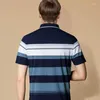 Men's Polos 2022 Summer Business Contrast Color Camisa masculina respirável e confortável T-shirt de três cores 707