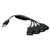 1 st nav USB2.0 Datordelare Socket 4 i 1 Multi-gränssnitt Expansion Laddning Power Cable Adapter för Windows 95/98/2000/