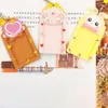 Cute Cartoon Silicone ID Holder Credit Card Case Key Cases 3D Bus Card Student Hanging Neck Cards Holders