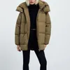 Parka d'hiver pour femme, manteau chaud à capuche, veste épaisse, vert, Long manteau kaki, veste longue pour dames avec fermeture éclair, vêtements d'extérieur TRF 220921