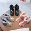 Laarzen kinderen sneeuw pu waterdichte pluche warme meisjes prinses enkel jongens winter laarsjes mode kinderschoenen hardloop sneakers 220921