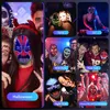 Parti Maskeleri Led Tam Renk Yüz Değiştiren Parlayan Uygulama Kontrolü DIY Resim Programlanabilir Cadılar Bayramı Cosplay Dekor 220920