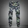 Men's Jeans Fashion Summer Spring Autumn Floral Print Joggers Male Casual Pants s Sweatpants Linen Trouser 220920