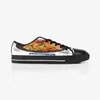 Zapatos de puntada de dise￱o personalizado de dise￱o pintado a mano hombres mujeres de color naranja de color naranja entrenadores transpirables