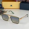 Nieuwe Gradiënt Zonnebril voor Mannen Mode 1.1 Evidence Metalen bril Groot Frame V-vorm vierkante Bril Z1585 Merk Ontwerp Luxe patroon handtekening check print Lunette