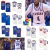 NIK1 NCAA College Kansas Jayhawks Jersey de basquete 0 Marcus Garrett 0 Frank Mason III 1 Devon Dotson 10 Jalen Wilson Custom Stitched