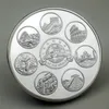 Gift New Seven Wonders of The World Collectible Silver Plated Souvenir Coin Collection Art Creative Commemorative Coin