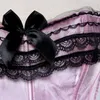 Shaper de barriga de cintura Sexy cetim sobreposição de cetim de espartilho bustier busterbust burlesque Corslet Top Bodyshaper Lingerie Showgirl Fantas