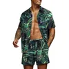 Tracki męskie 2022 Summer Men Sets Hawaiian Style Print Short Rleeve Lapel Shirt Shorts Streetwear Casual Holiday Męskie garnitury