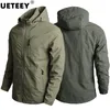 Vestes pour hommes US Hommes Vestes de randonnée en plein air Été Militaire Multi-poches Tactique Chasse Pêche Étanche À Capuche Mince Veste Hommes 220921