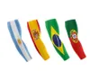 Presente de seda de manga da bandeira da bandeira do mundo Fãs de proteção solar ao ar livre RRB15625