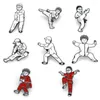 Broschen Chinesische Emaille Pins Niedliche Figur Meister Taekwondo Tai Ji Denim Hemd Kragen Revers Abzeichen Schmuck Geschenke