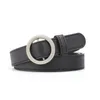 Cinture Fibbia ad anello Cintura da donna Vita alla moda Cuoio senza fori Design per donna Abito per il tempo libero Jeans Cintura W / 2,4 cm