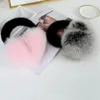 Berets Real Fur Earmuff com Black Genuine Mink Band Y Winter Acessório Quente Moda Ear Muff Elegante Warmers4551827