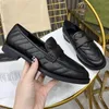Desinger Shoe Women Casual Black Leather Shoes ökar plattformen Sneakers Classic Patent Matte Loafers Trainers Size35-40